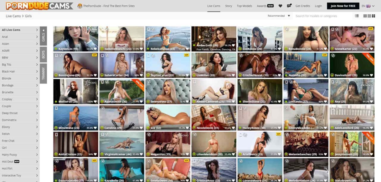 Hottest Webcam Girls - porndudecams.com webpage