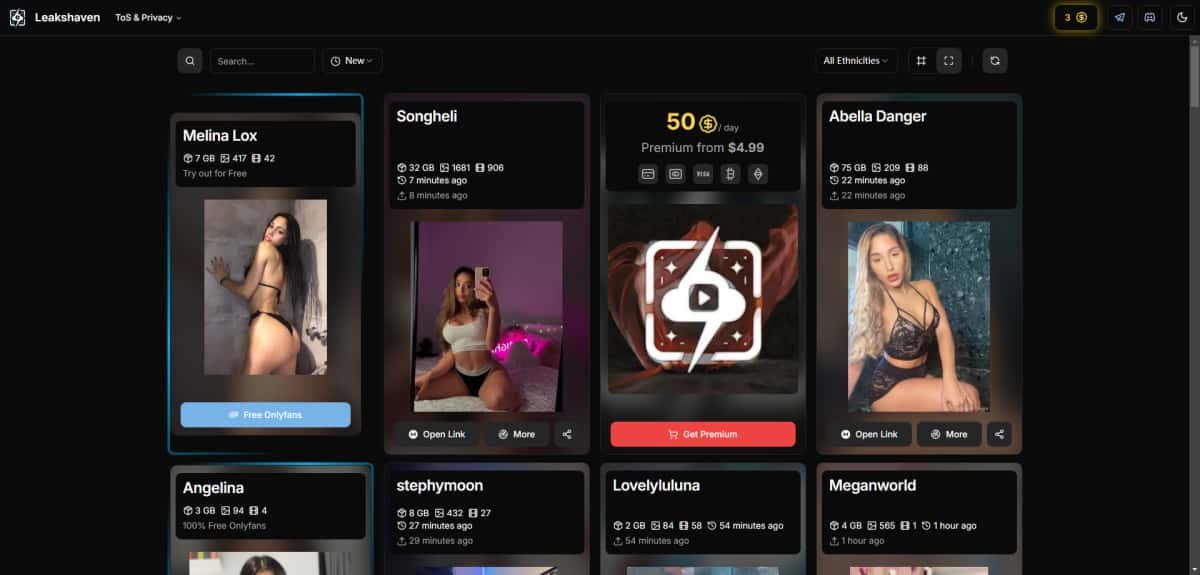 Leakshaven Ad Free OnlyFans Leaks - leakshaven.com webpage