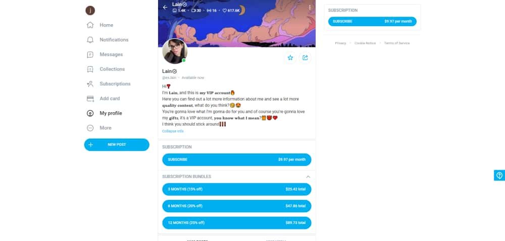 es lain vip OnlyFans - onlyfans.com model page