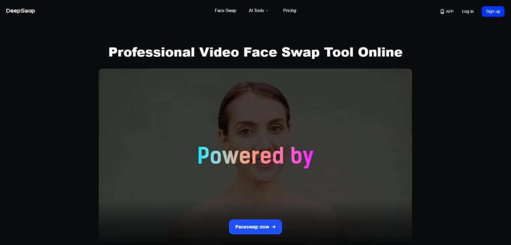 Deepswap webpage - Best AI Face Swap Online for Video - deepswap.ai
